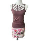 Front of mauve shirt