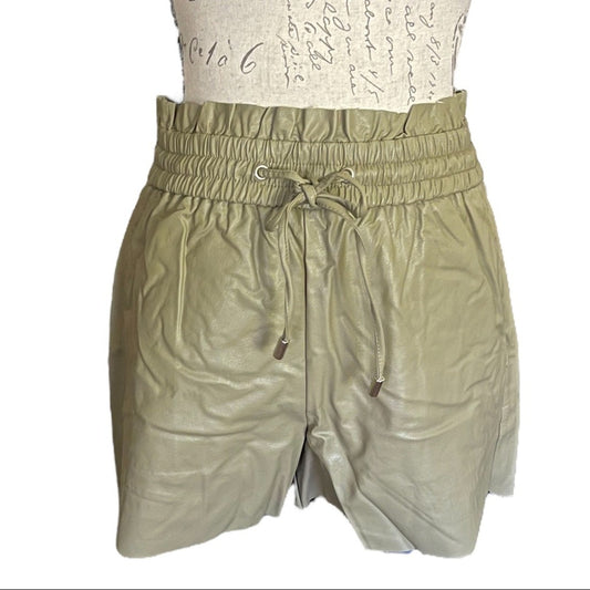Shorts with a drawstring on a white background