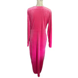 Back of pink velour dress