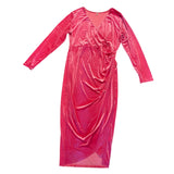 pink velour dress laying flat