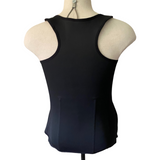 Back of black compression shirt
